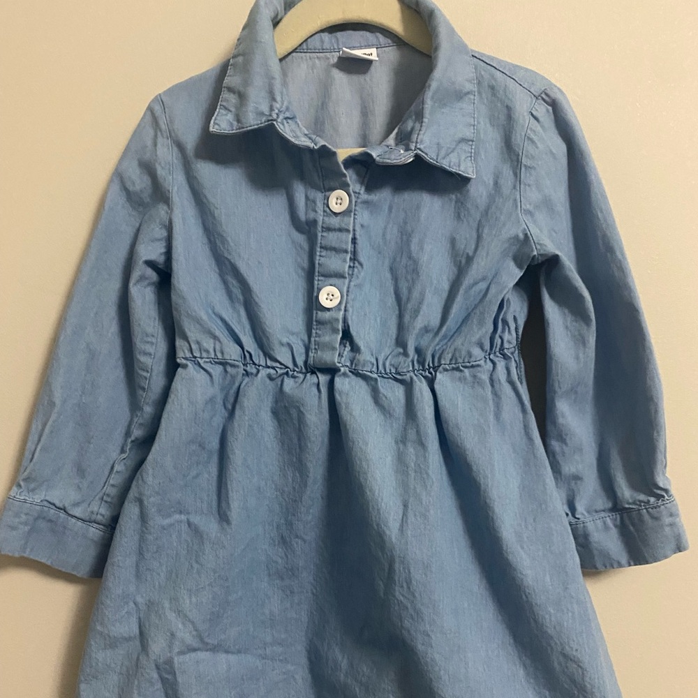 Girls' PatPat Denim Dress 4-5Y Blue